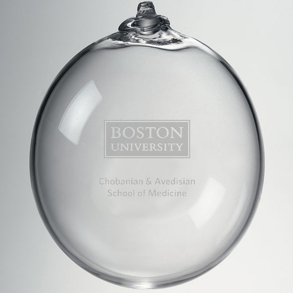 Chobanian & Avedisian School of Medicine Glass Ornament by Simon Pearce Shot #2