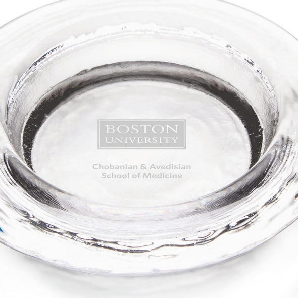 Chobanian & Avedisian School of Medicine Glass Wine Coaster by Simon Pearce Shot #2