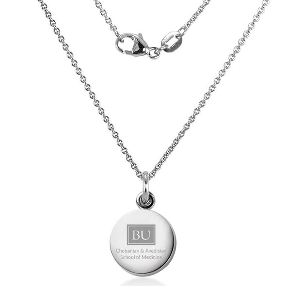 Chobanian & Avedisian School of Medicine Necklace with Charm in Sterling Silver Shot #2