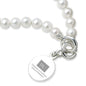 Chobanian & Avedisian School of Medicine Pearl Bracelet with Sterling Silver Charm Shot #2