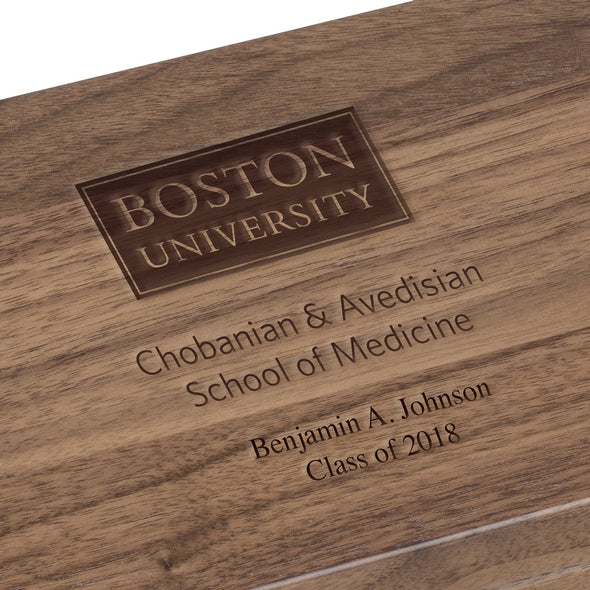 Chobanian & Avedisian School of Medicine Solid Walnut Desk Box Shot #2