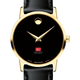 Chobanian & Avedisian School of Medicine Women's Movado Gold Museum Classic Leather Shot #1