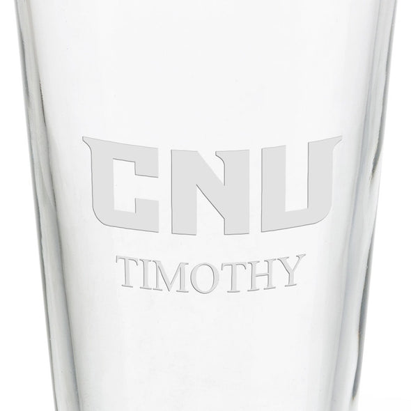 Christopher Newport University 16 oz Pint Glass- Set of 2 Shot #3