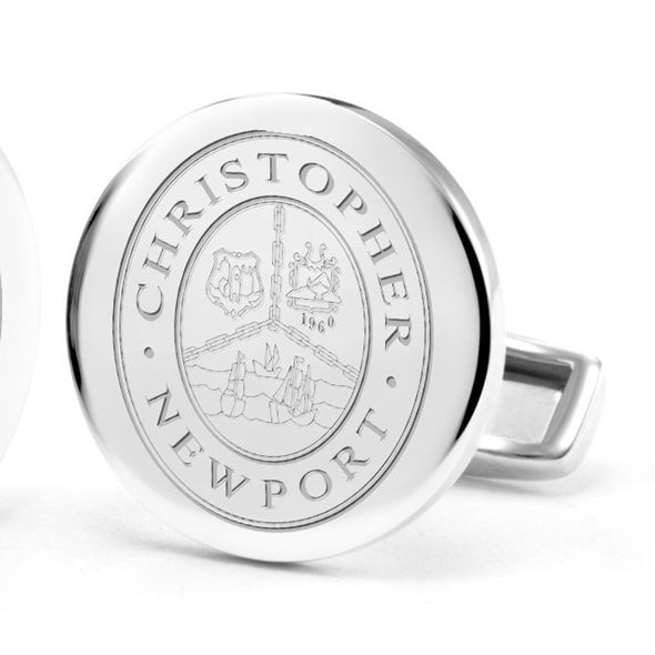 Christopher Newport University Cufflinks in Sterling Silver Shot #2