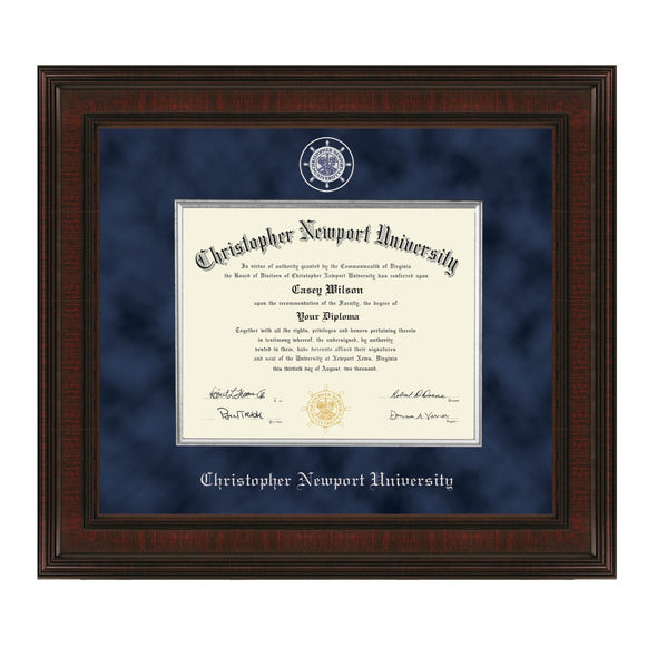 Christopher Newport University Diploma Frame - Excelsior Shot #1