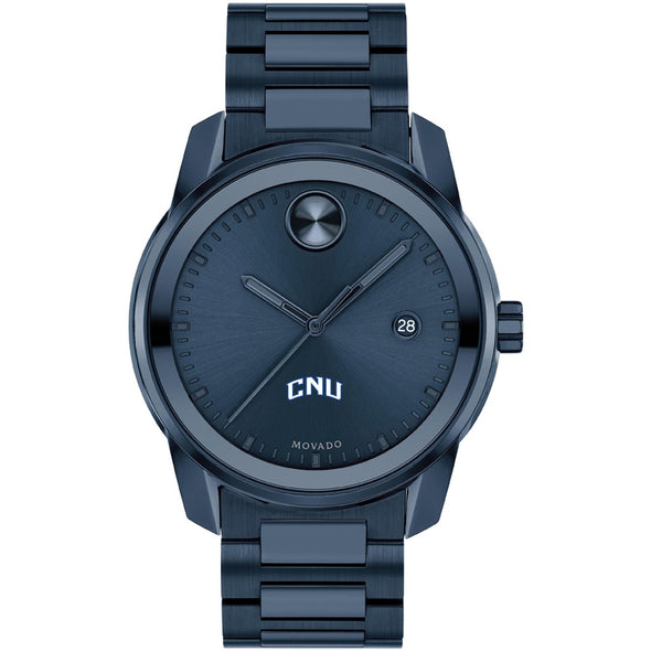 Christopher Newport University Men&#39;s Movado BOLD Blue Ion with Date Window Shot #2