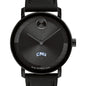 Christopher Newport University Men's Movado BOLD with Black Leather Strap Shot #1