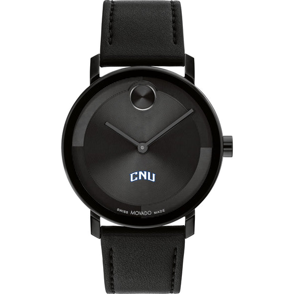 Christopher Newport University Men's Movado BOLD with Black Leather Strap Shot #2