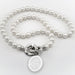 Christopher Newport University Pearl Necklace with Sterling Silver Charm