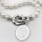 Christopher Newport University Pearl Necklace with Sterling Silver Charm Shot #2