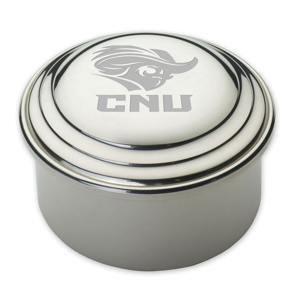 Christopher Newport University Pewter Keepsake Box Shot #1