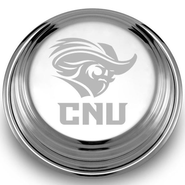 Christopher Newport University Pewter Paperweight Shot #2