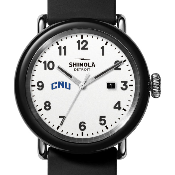 Christopher Newport University Shinola Watch, The Detrola 43mm White Dial at M.LaHart &amp; Co. Shot #1