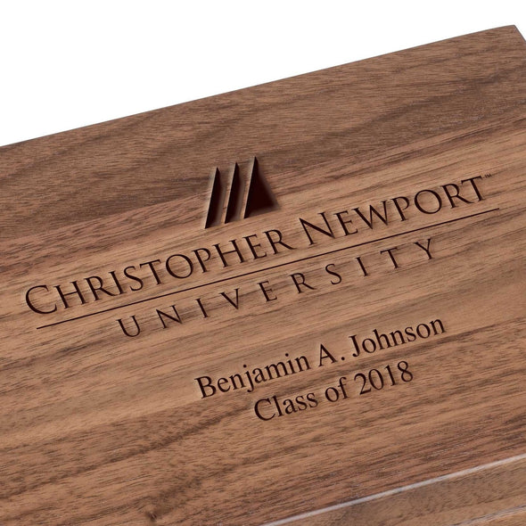 Christopher Newport University Solid Walnut Desk Box Shot #3