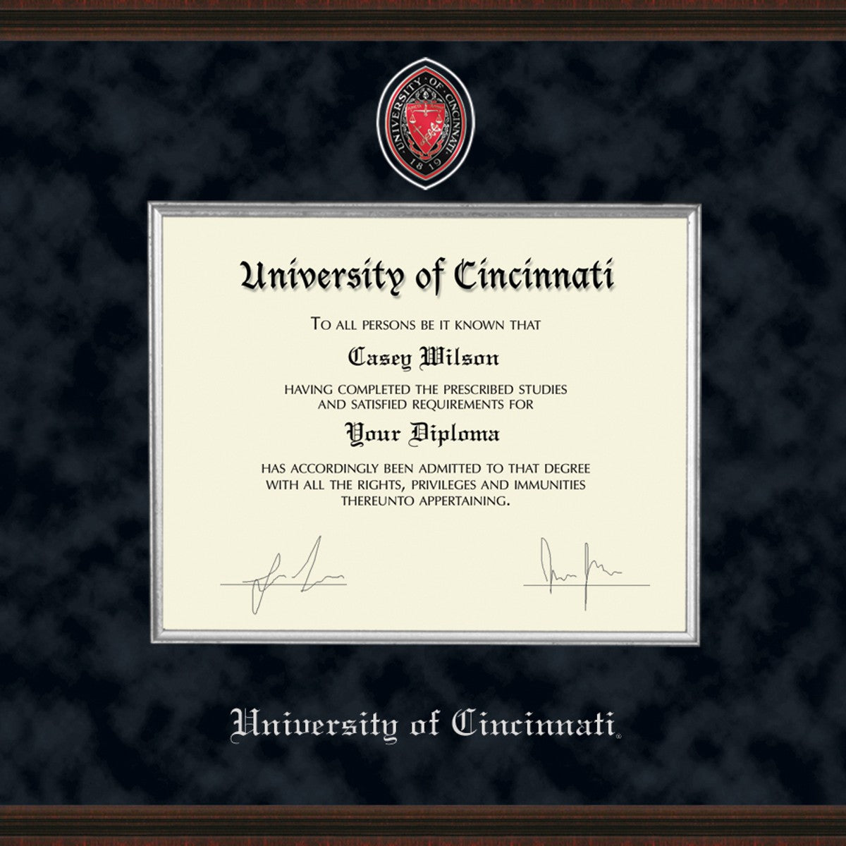 Cincinnati Diploma Frame - Excelsior - Graduation Gift Selection
