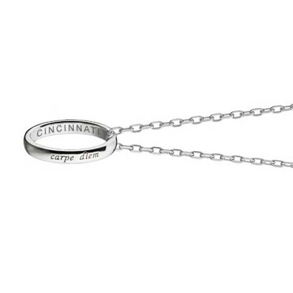 Cincinnati Monica Rich Kosann "Carpe Diem" Poesy Ring Necklace in Silver Shot #3