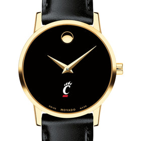 Cincinnati Women's Movado Gold Museum Classic Leather Shot #1