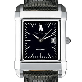 Citadel Men's Black Quad Watch with Leather Strap Shot #1