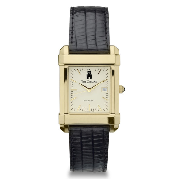 Citadel Men's Gold Quad with Leather Strap Shot #2