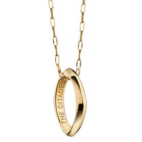 Citadel Monica Rich Kosann Poesy Ring Necklace in Gold Shot #1