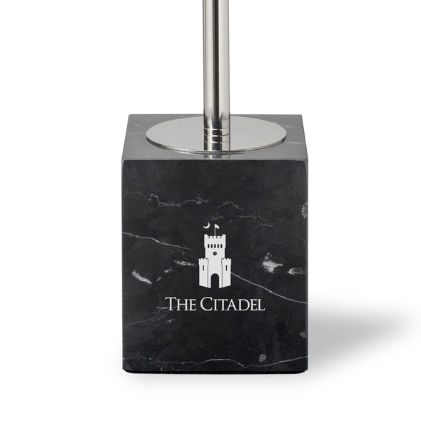 Citadel Polished Nickel Lamp with Marble Base & Linen Shade Shot #2