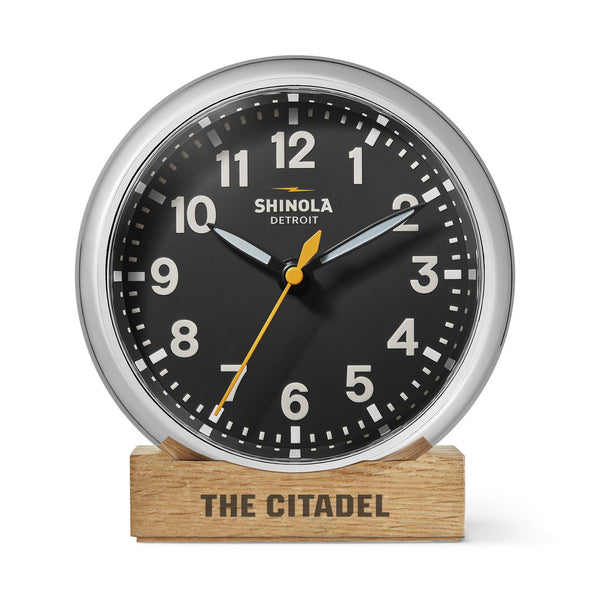 Citadel Shinola Desk Clock, The Runwell with Black Dial at M.LaHart &amp; Co. Shot #1