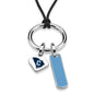 Citadel Silk Necklace with Enamel Charm & Sterling Silver Tag Shot #1
