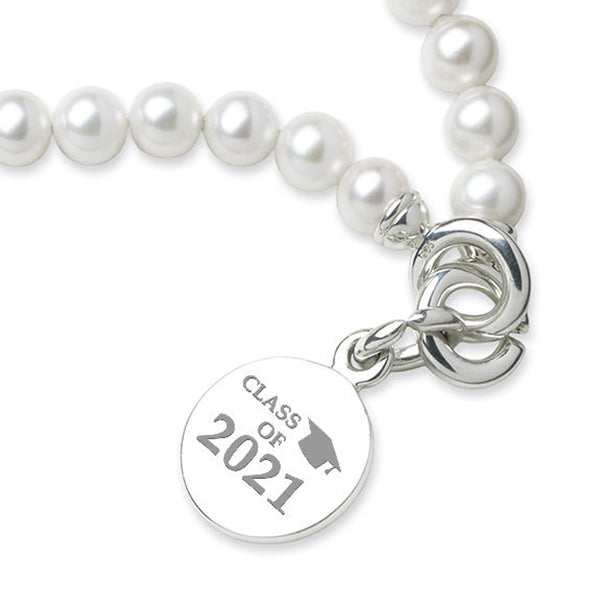 Class of 2021 Pearl Bracelet with Sterling Silver Charm Shot #2