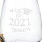 Class of 2021 Stemless Wine Glasses - Set of 2 Shot #3
