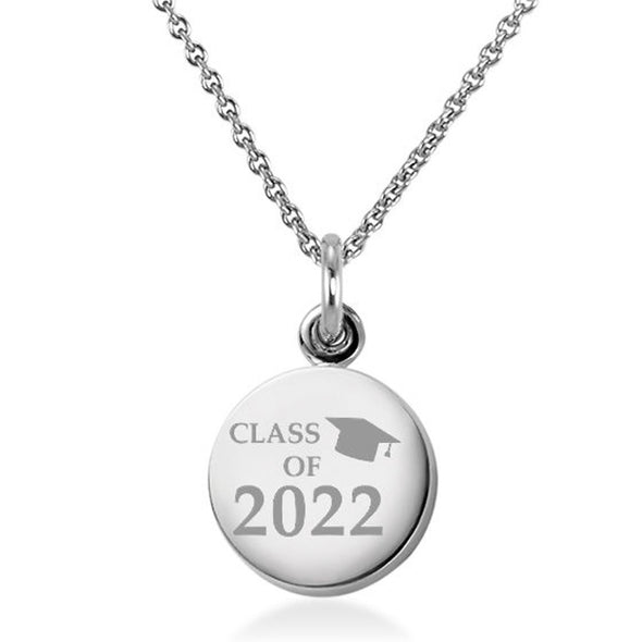 Class of 2022 Necklace with Charm in Sterling Silver Shot #1