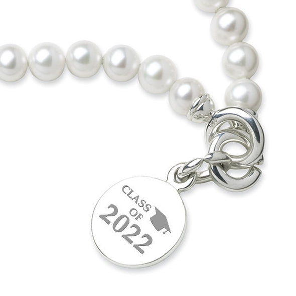 Class of 2022 Pearl Bracelet with Sterling Silver Charm Shot #2