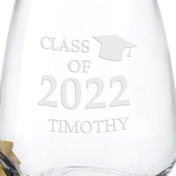 Class of 2022 Stemless Wine Glasses - Set of 2 Shot #3