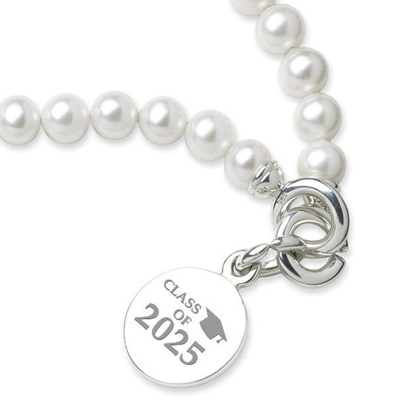 Class of 2025 Pearl Bracelet with Sterling Silver Charm Shot #2