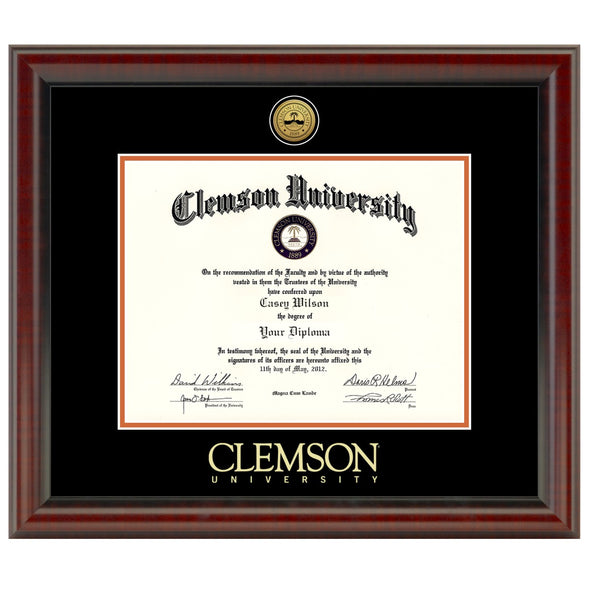 Clemson Diploma Frame - Gold Medallion Shot #1