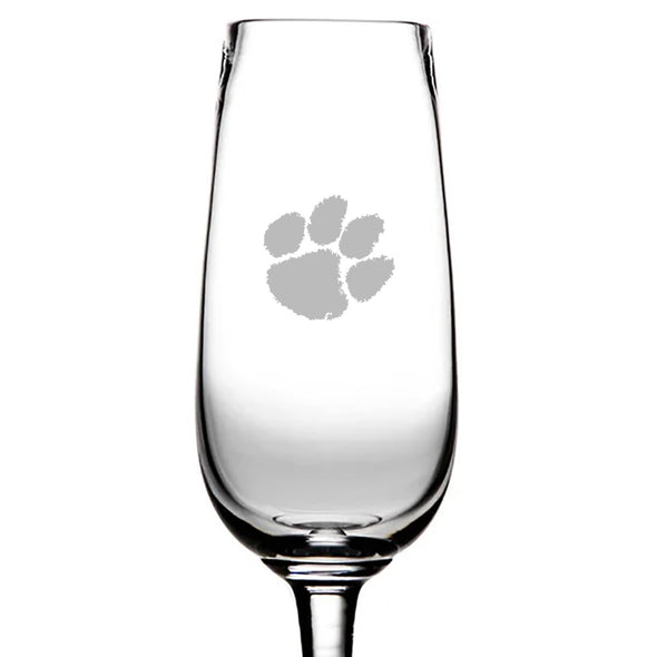 Clemson Flute Glasses by Simon Pearce Shot #2
