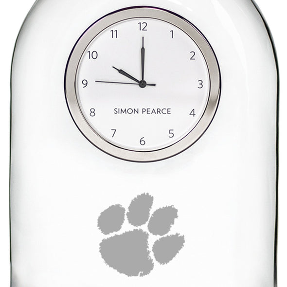Clemson Glass Clock by Simon Pearce Shot #2