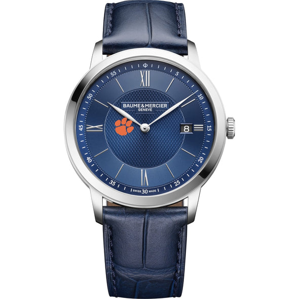 Clemson Men's Baume et Mercier 40mm Classima Quartz Watch with Blue Dial & Dark Blue Leather Strap Shot #2