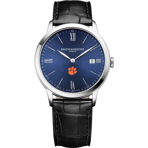 Clemson Men's Baume et Mercier 40mm Classima Watch with Blue Dial & Black Leather Strap Shot #2