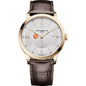 Clemson Men's Baume et Mercier 40mm Gold PVD Classima Watch with Silver Dial & Dark Brown Leather Strap Shot #2