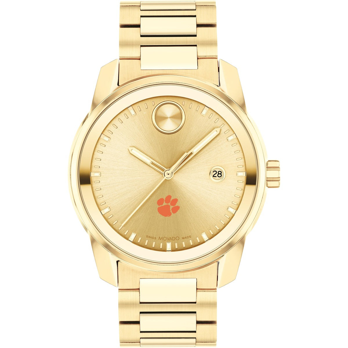 Clemson Men's Movado BOLD Gold with Date Window | M.LaHart & Co.