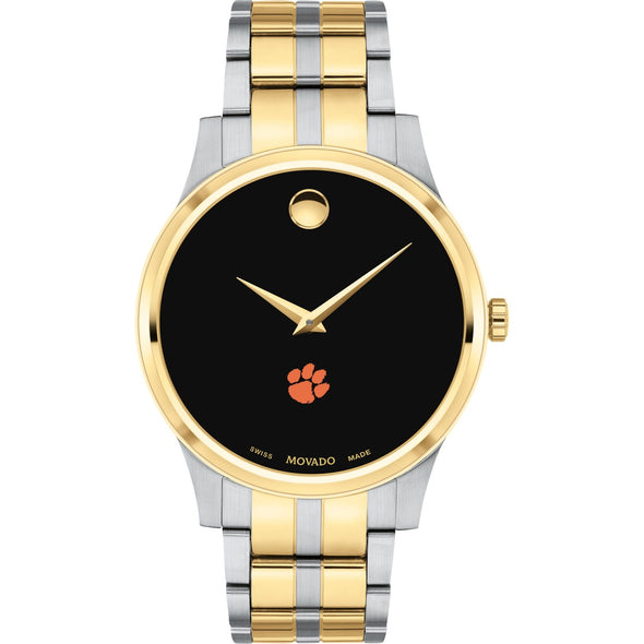 Clemson Men's Movado Collection Two-Tone Watch with Black Dial Shot #2