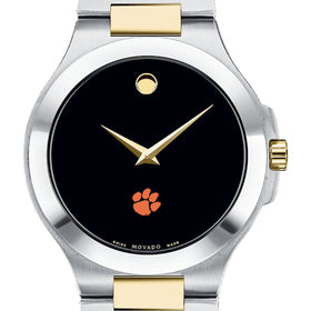 Clemson Men&#39;s Movado Collection Two-Tone Watch with Black Dial Shot #1