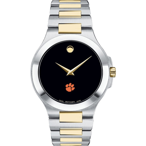 Clemson Men&#39;s Movado Collection Two-Tone Watch with Black Dial Shot #2