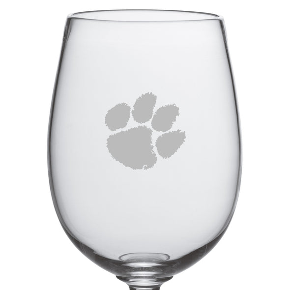 Clemson Red Wine Glasses by Simon Pearce Shot #2