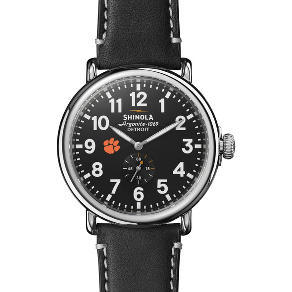 Clemson Shinola Watch, The Runwell 47 mm Black Dial Shot #2