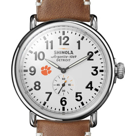 Clemson Shinola Watch, The Runwell 47mm White Dial Shot #1