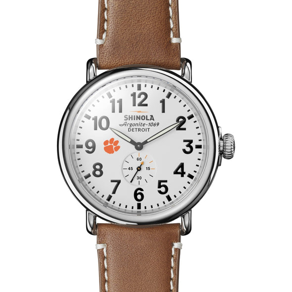 Clemson Shinola Watch, The Runwell 47mm White Dial Shot #2