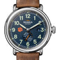 Clemson Shinola Watch, The Runwell Automatic 45 mm Blue Dial and British Tan Strap at M.LaHart & Co. Shot #1