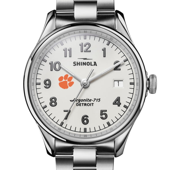 Clemson Shinola Watch, The Vinton 38 mm Alabaster Dial at M.LaHart & Co. Shot #1