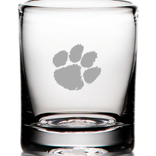 Clemson Whiskey Glasses by Simon Pearce Shot #2